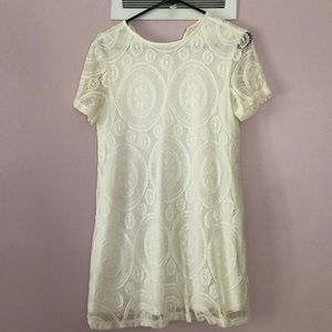 Cream lace dress